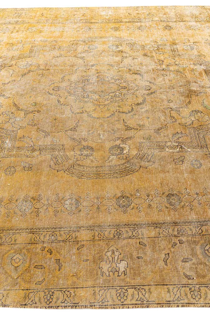 9' 2 x 12' 5 Hand Knotted Ultra Vintage Persian Wool Rug