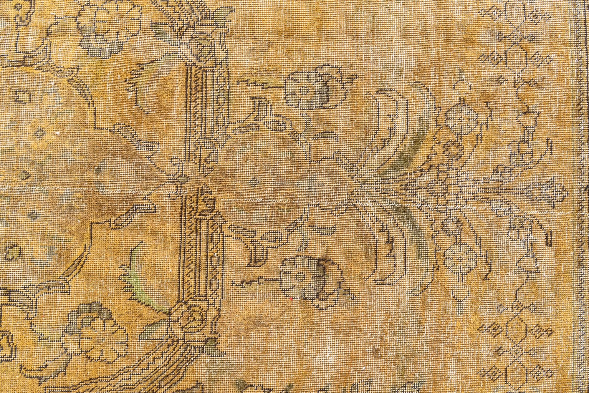 9' 2 x 12' 5 Hand Knotted Ultra Vintage Persian Wool Rug