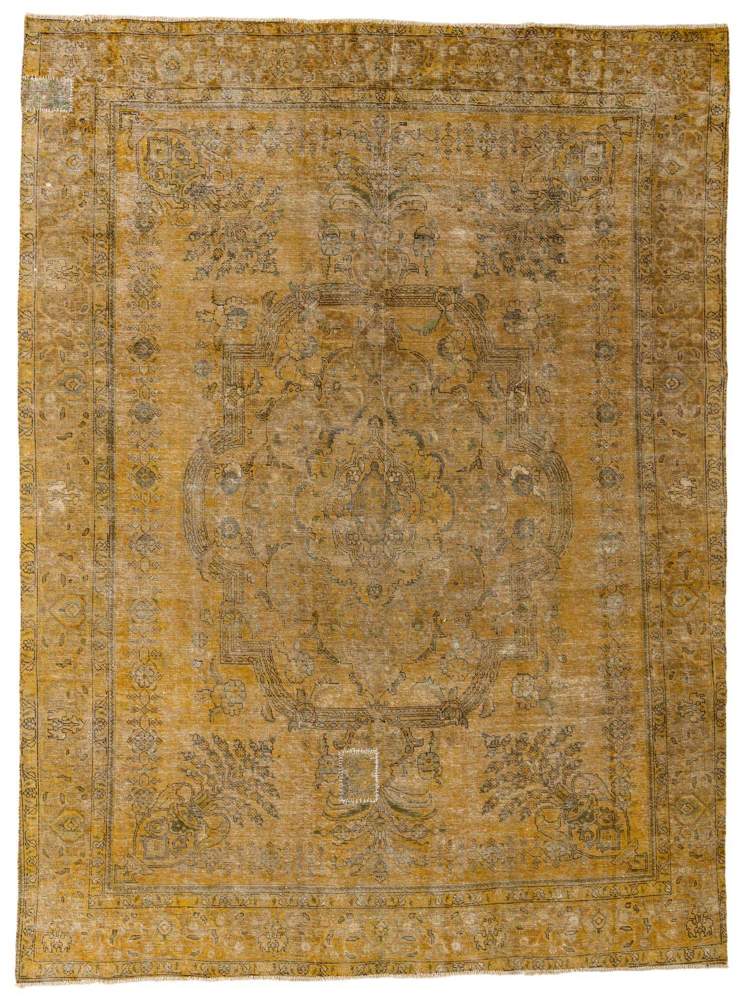 9' 2 x 12' 5 Hand Knotted Ultra Vintage Persian Wool Rug