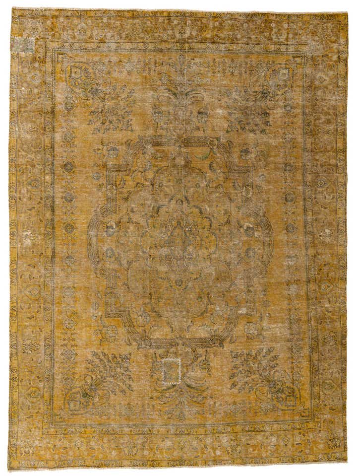 9' 2 x 12' 5 Hand Knotted Ultra Vintage Persian Wool Rug