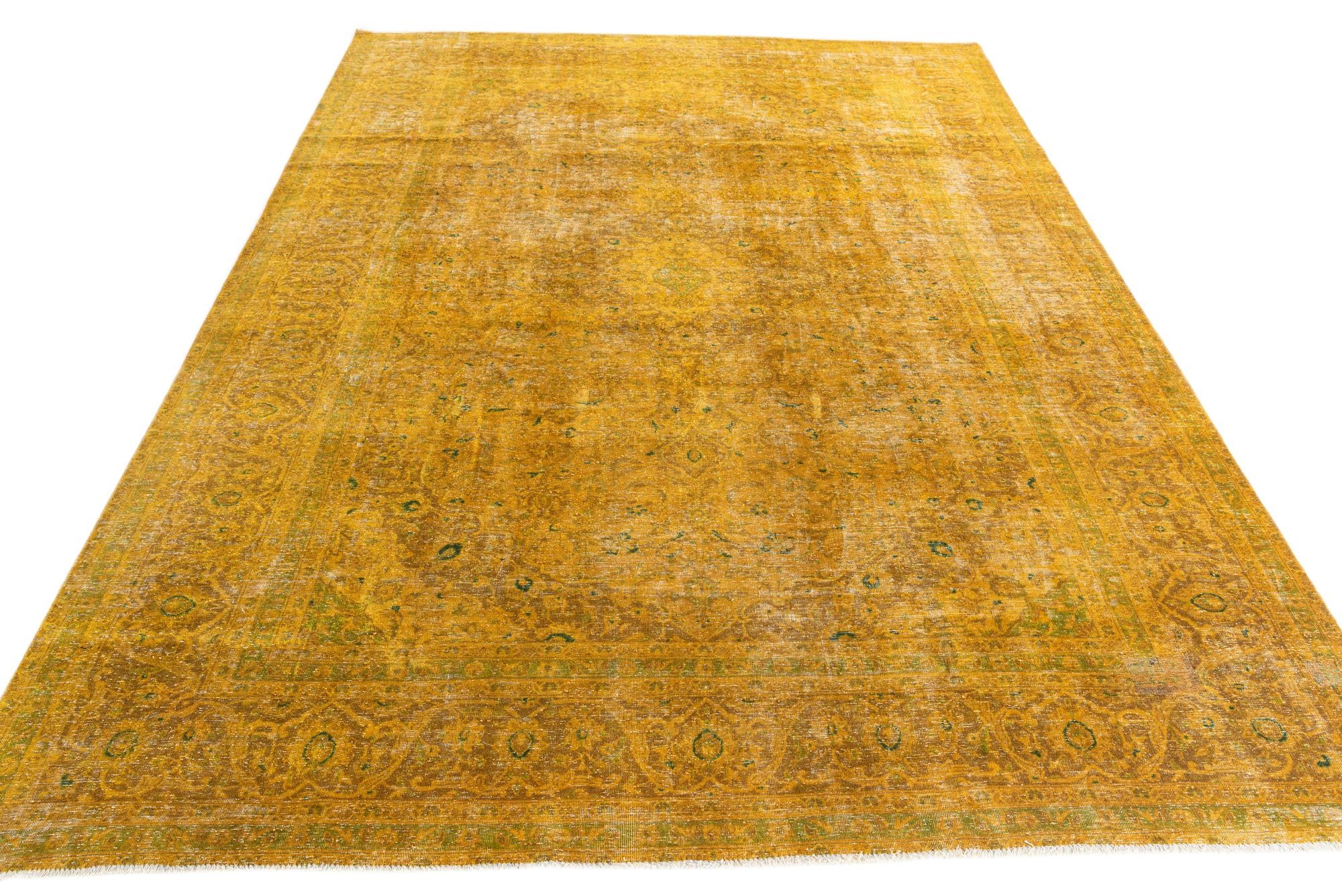 9' 5 x 12' 8 Hand Knotted Ultra Vintage Persian Wool Rug