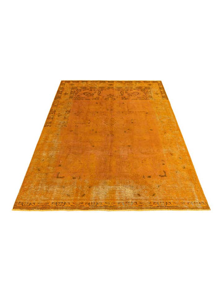 6' 4 x 9' Hand Knotted Ultra Vintage Persian Wool Rug