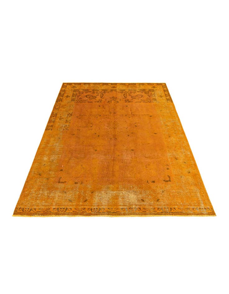 Detail image of 6' 4 x 9' Hand Knotted Ultra Vintage Persian Wool Rug