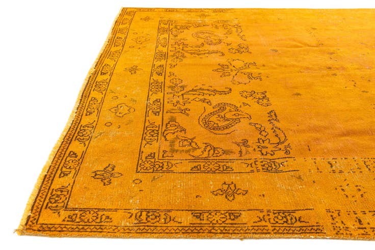 Detail image of 6' 4 x 9' Hand Knotted Ultra Vintage Persian Wool Rug