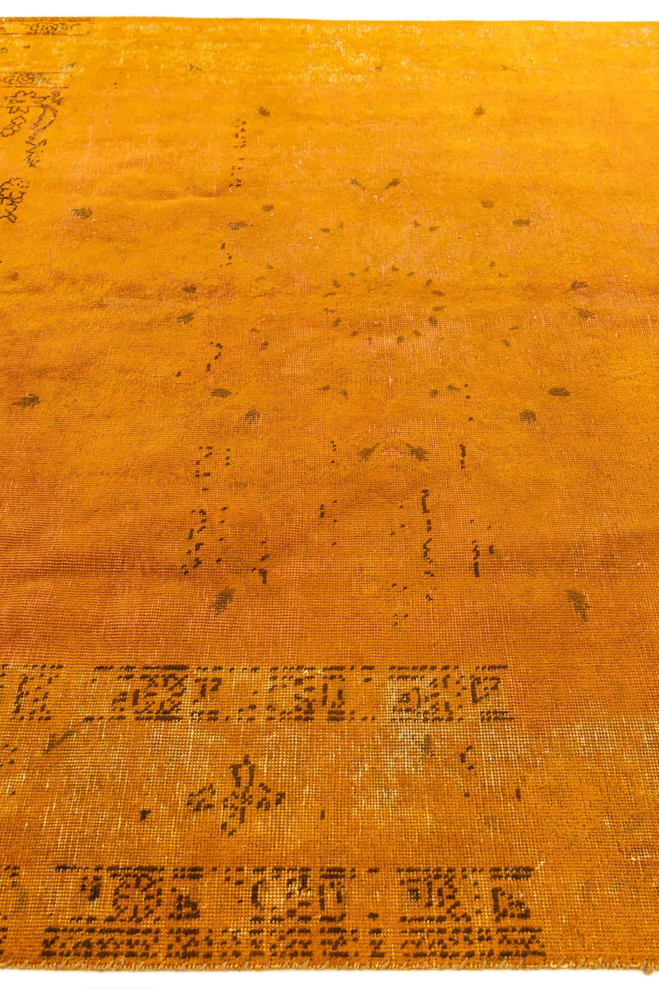 6' 4 x 9' Hand Knotted Ultra Vintage Persian Wool Rug