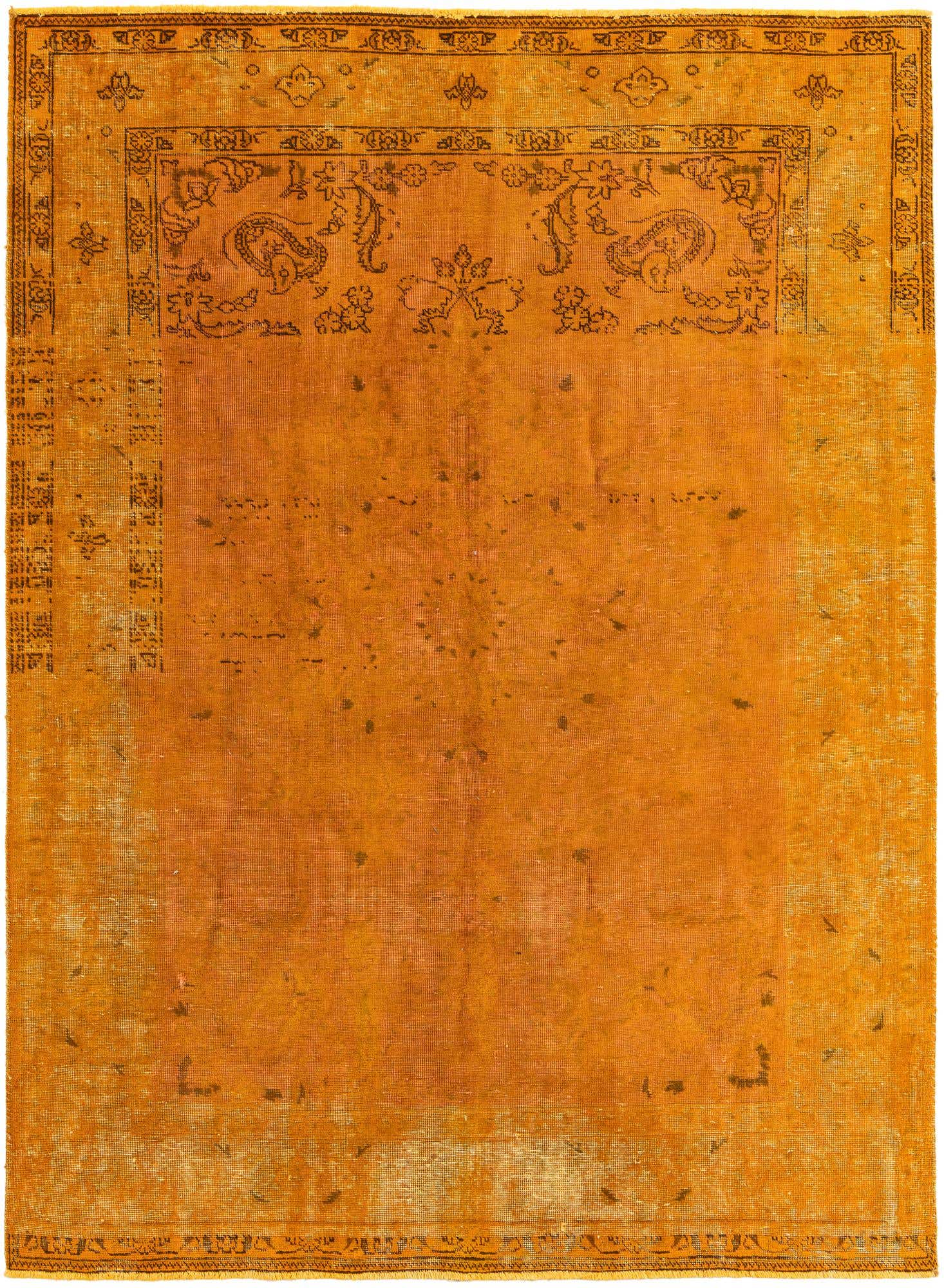 6' 4 x 9' Hand Knotted Ultra Vintage Persian Wool Rug