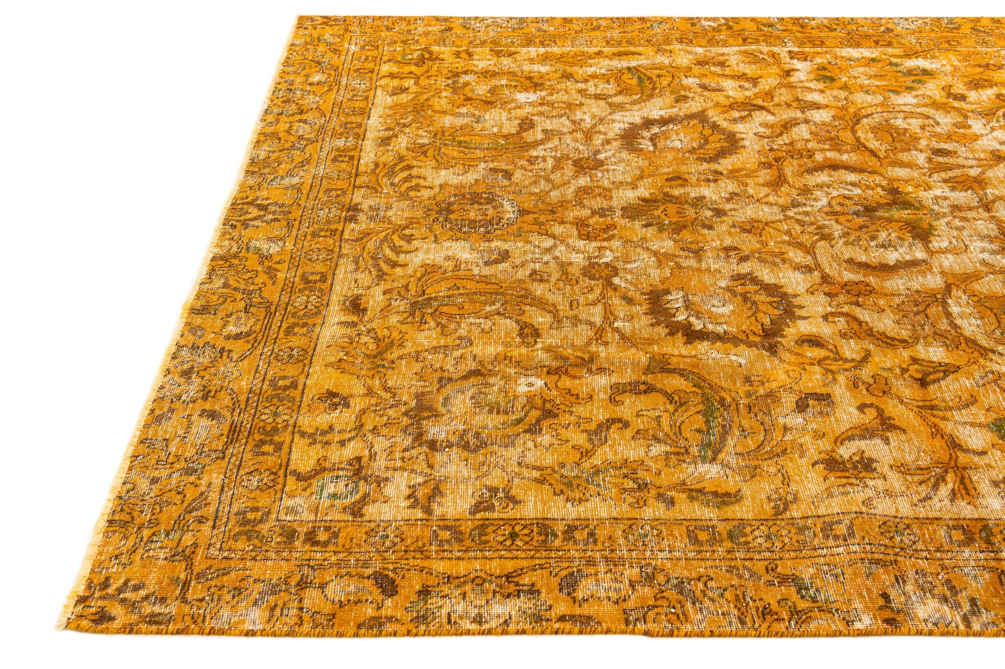 7' 4 x 11' 2 Hand Knotted Ultra Vintage Persian Wool Rug
