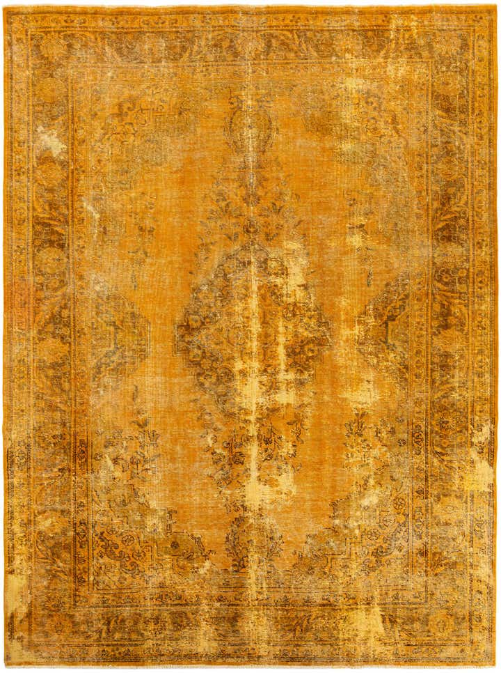 9' 9 x 12' 10 Hand Knotted Ultra Vintage Persian Wool Rug