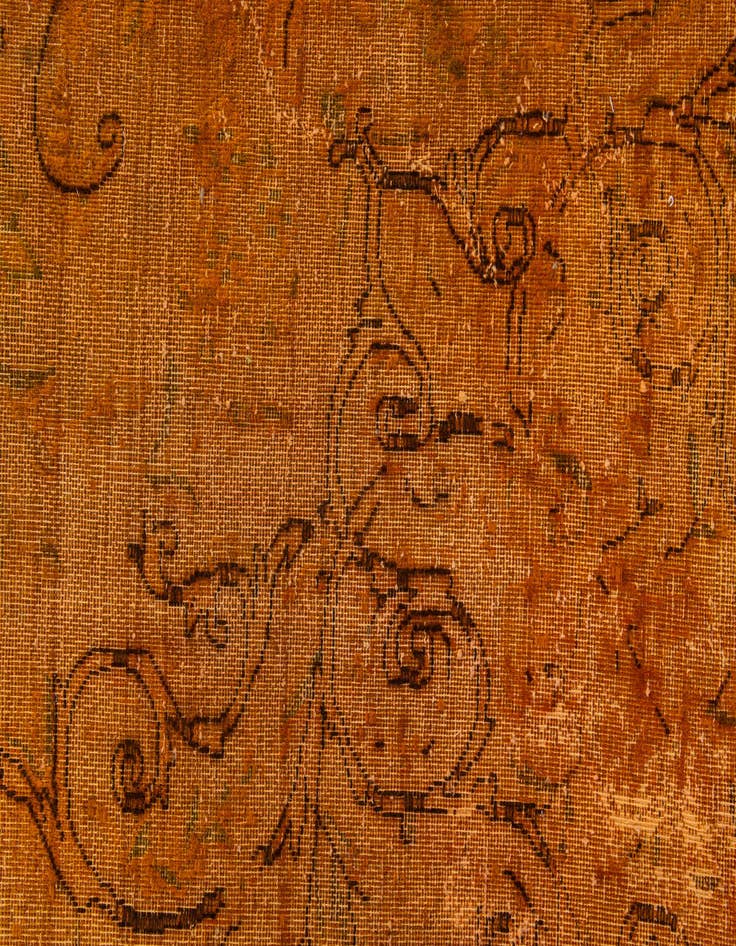 Detail image of 8' 6 x 11' 6  Hand Knotted Ultra Vintage Persian Wool Rug