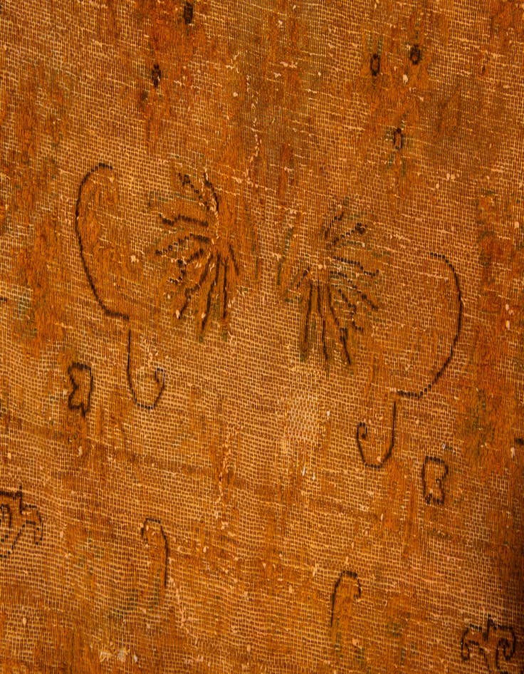 Detail image of 8' 6 x 11' 6  Hand Knotted Ultra Vintage Persian Wool Rug