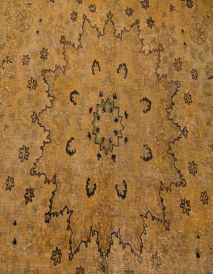 Detail image of 8' 7 x 12'  Hand Knotted Ultra Vintage Persian Wool Rug