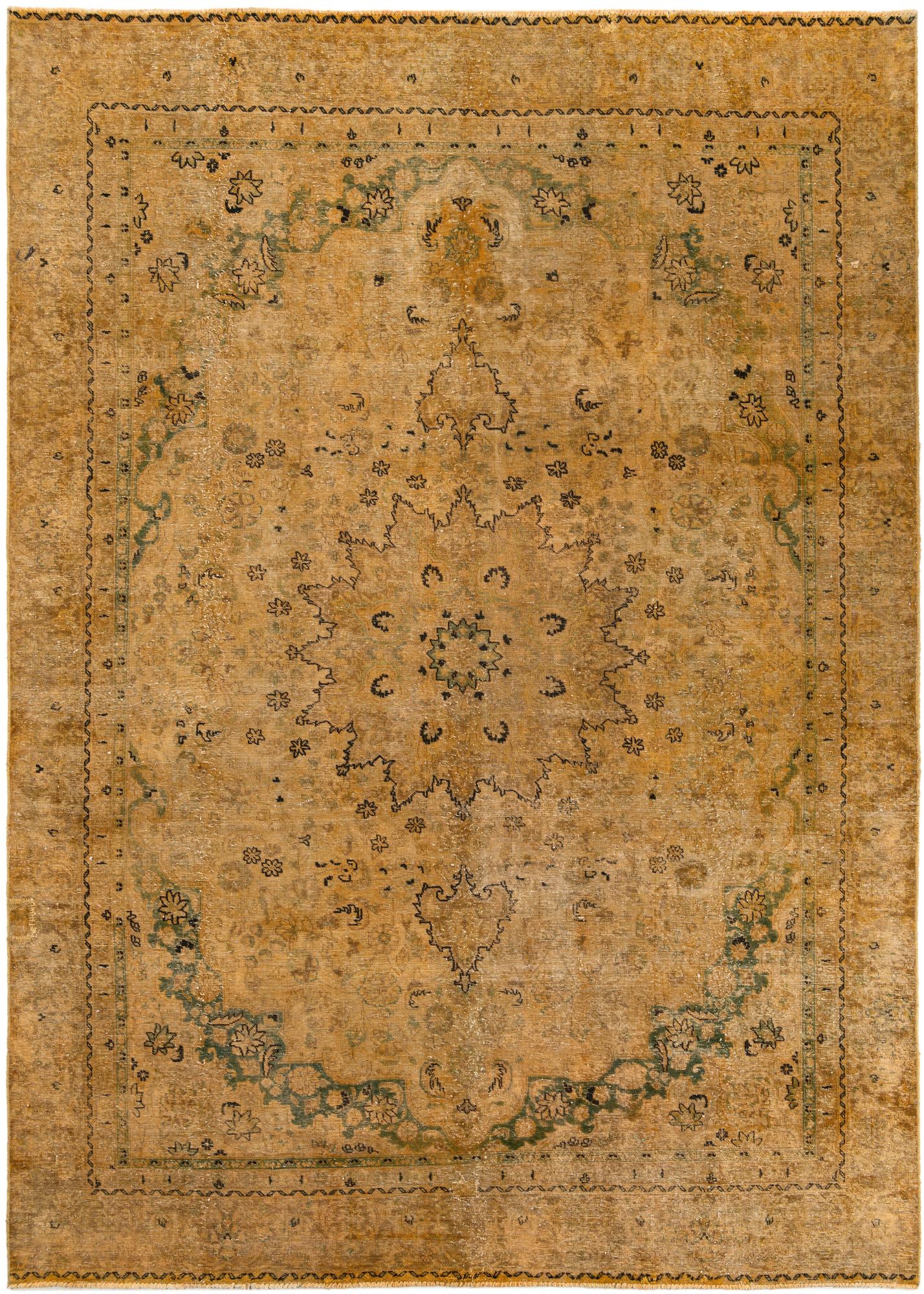 8' 7 x 12' Hand Knotted Ultra Vintage Persian Wool Rug