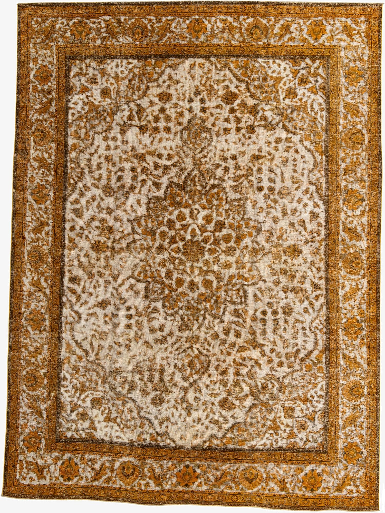 9' 10 x 13' 5  Hand Knotted Ultra Vintage Persian Wool Rug