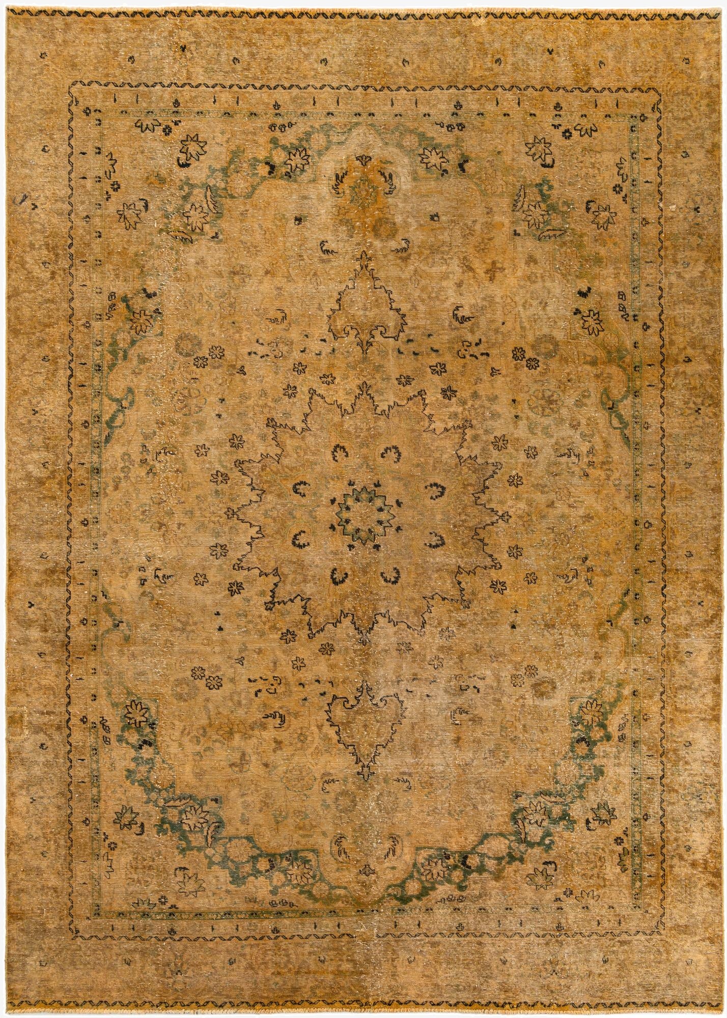 8' 7 x 12'  Hand Knotted Ultra Vintage Persian Wool Rug