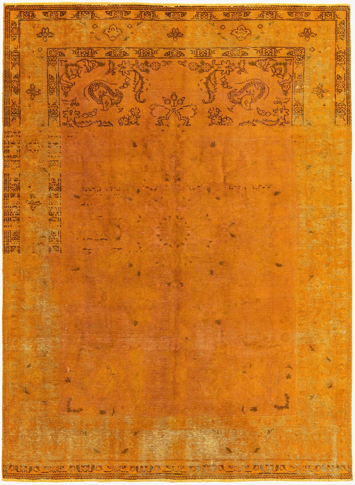 6' 4 x 9'  Hand Knotted Ultra Vintage Persian Wool Rug