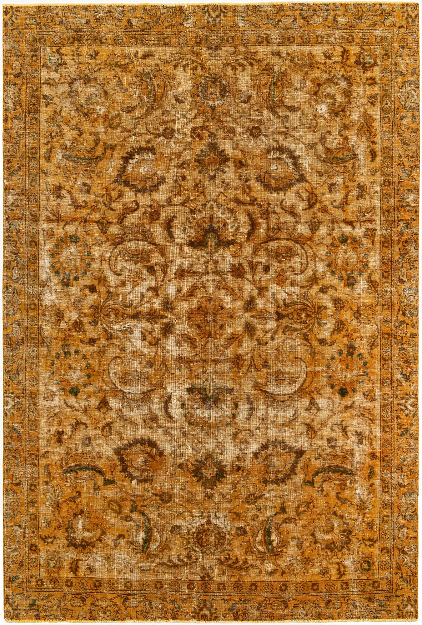 7' 4 x 11' 2  Hand Knotted Ultra Vintage Persian Wool Rug