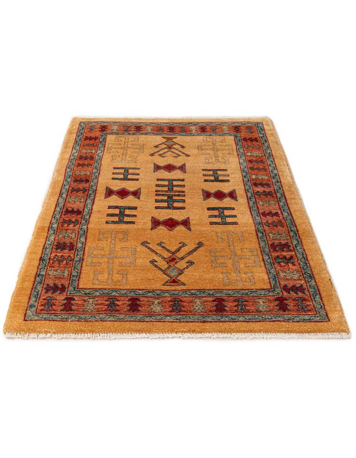 3' 4 x 5' Hand Knotted Ziegler Wool Rug