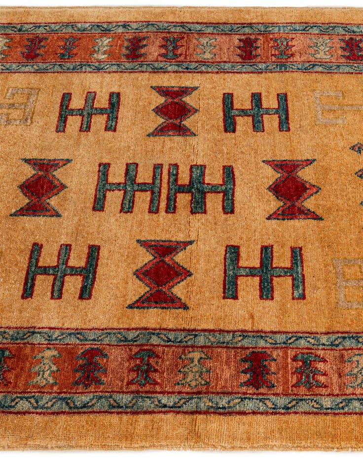 Detail image of 3' 4 x 5'  Hand Knotted Ziegler Wool Rug