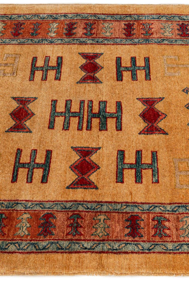 Detail image of 3' 4 x 5' Hand Knotted Ziegler Wool Rug