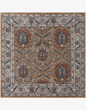 Mustard Yellow Nyla Square Rug