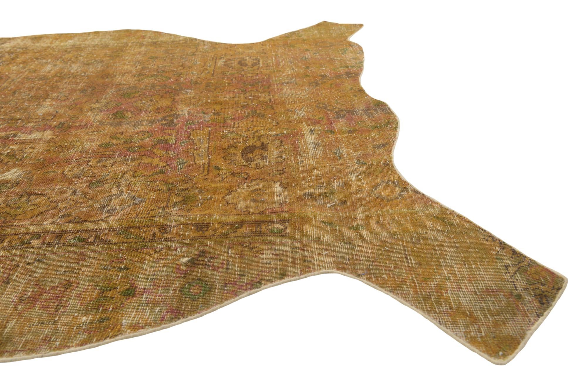 5' 10 x 6' 3 Hand Knotted Ultra Vintage Persian Wool Square Rug