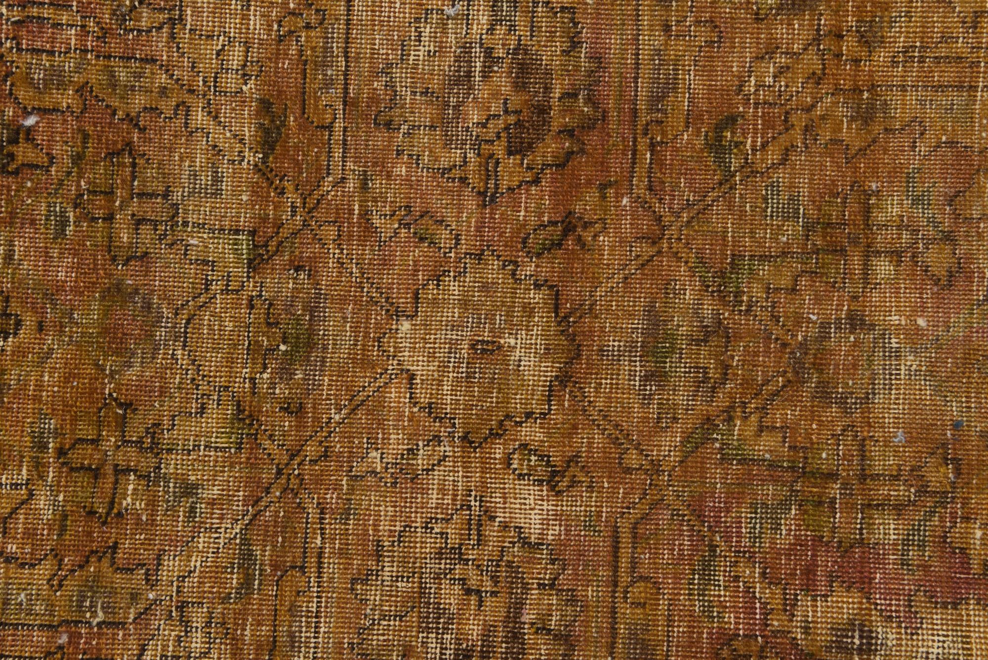 5' 10 x 6' 3 Hand Knotted Ultra Vintage Persian Wool Square Rug