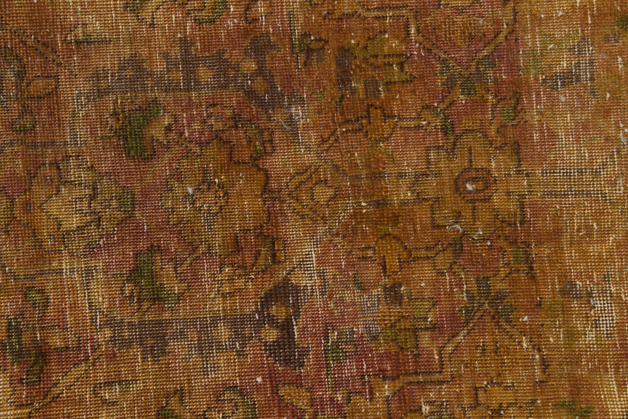 5' 10 x 6' 3 Hand Knotted Ultra Vintage Persian Wool Square Rug