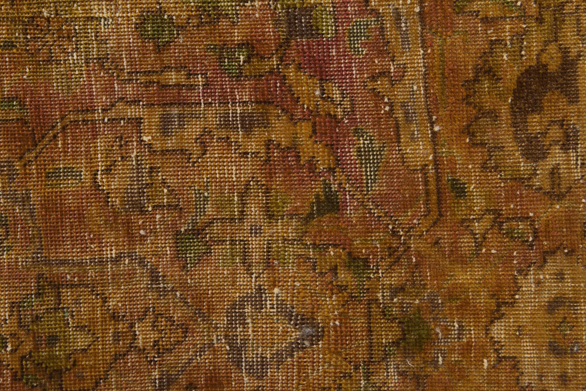 5' 10 x 6' 3 Hand Knotted Ultra Vintage Persian Wool Square Rug
