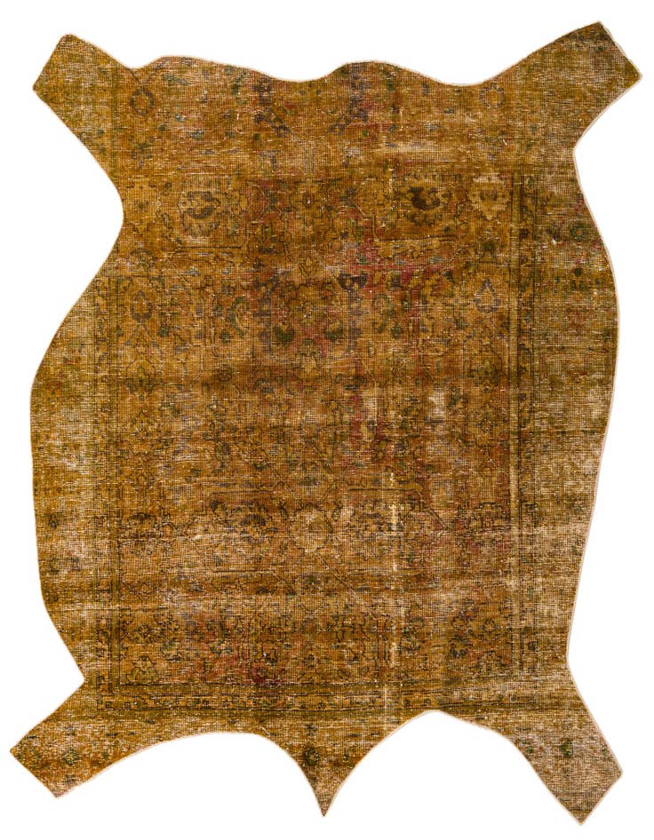 Detail image of 5' 10 x 6' 3 Hand Knotted Ultra Vintage Persian Wool Square Rug
