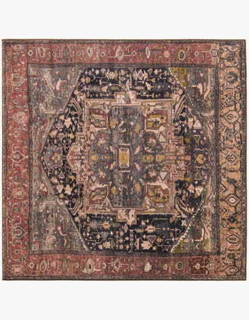 Muted Rust Medina Square Rug