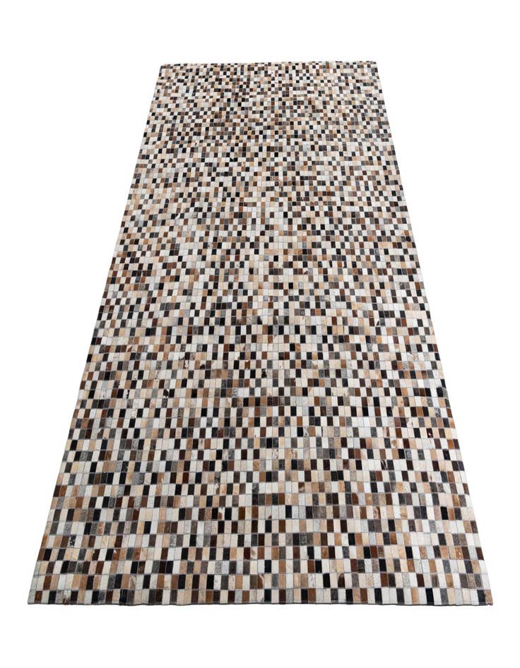 Detail image of 8' 1 x 9' 9 Cowhide Leather Rug