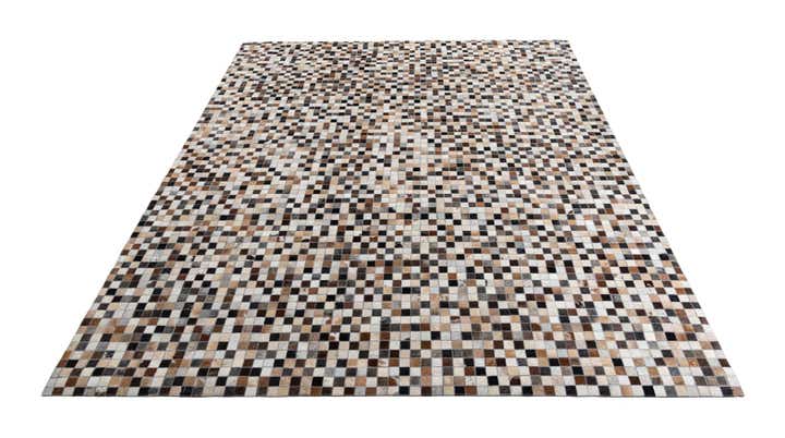 8' 1 x 9' 9 Cowhide Leather Rug