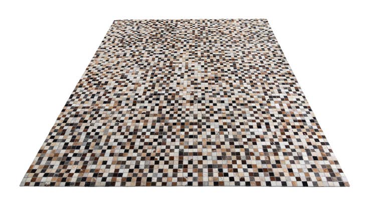 Detail image of 8' 1 x 9' 9 Cowhide Leather Rug