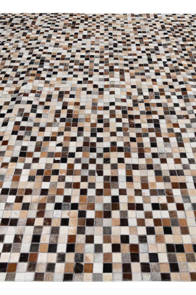 8' 1 x 9' 9 Cowhide Leather Rug