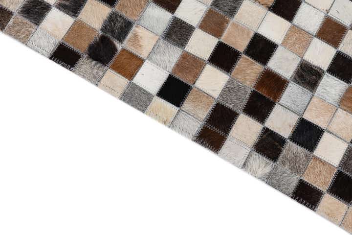 8' 1 x 9' 9 Cowhide Leather Rug