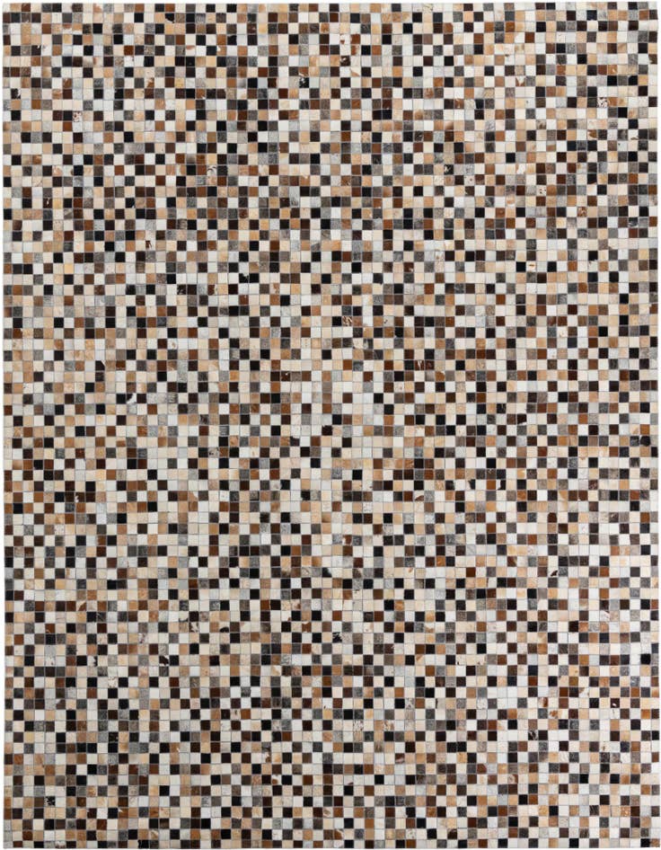 Detail image of 8' 1 x 9' 9 Cowhide Leather Rug