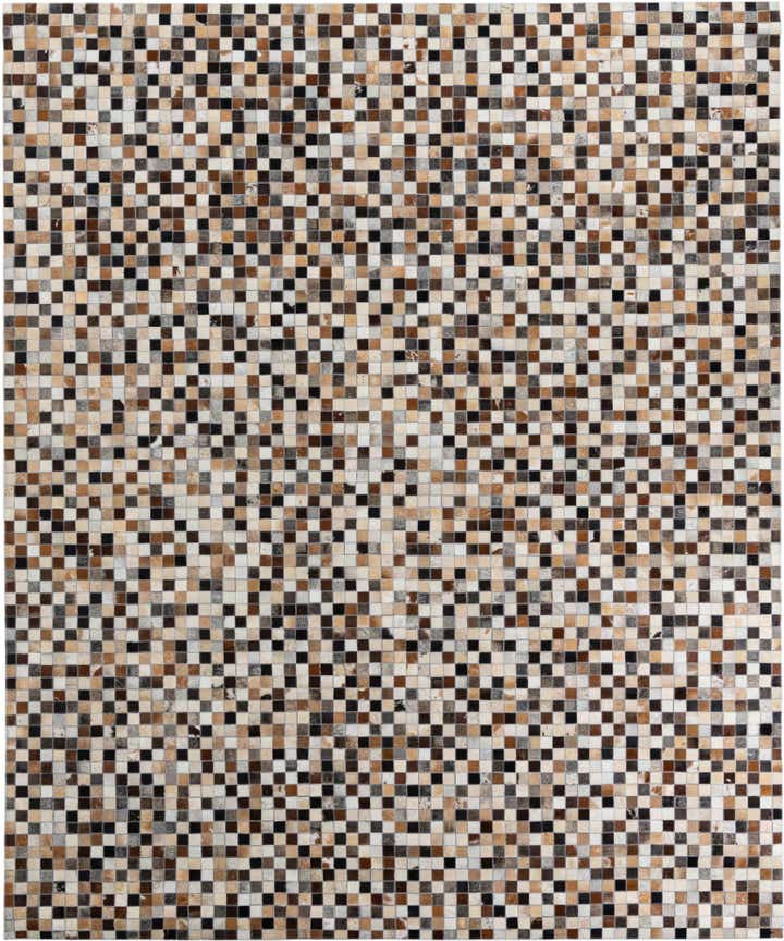 8' 1 x 9' 9 Cowhide Leather Rug