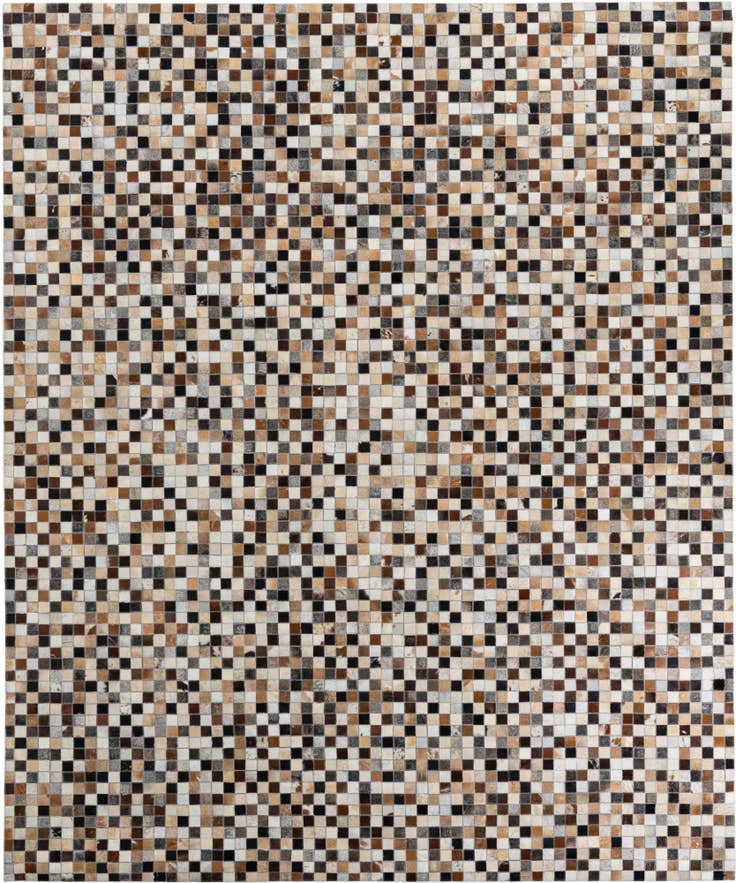 Detail image of 8' 1 x 9' 9 Cowhide Leather Rug