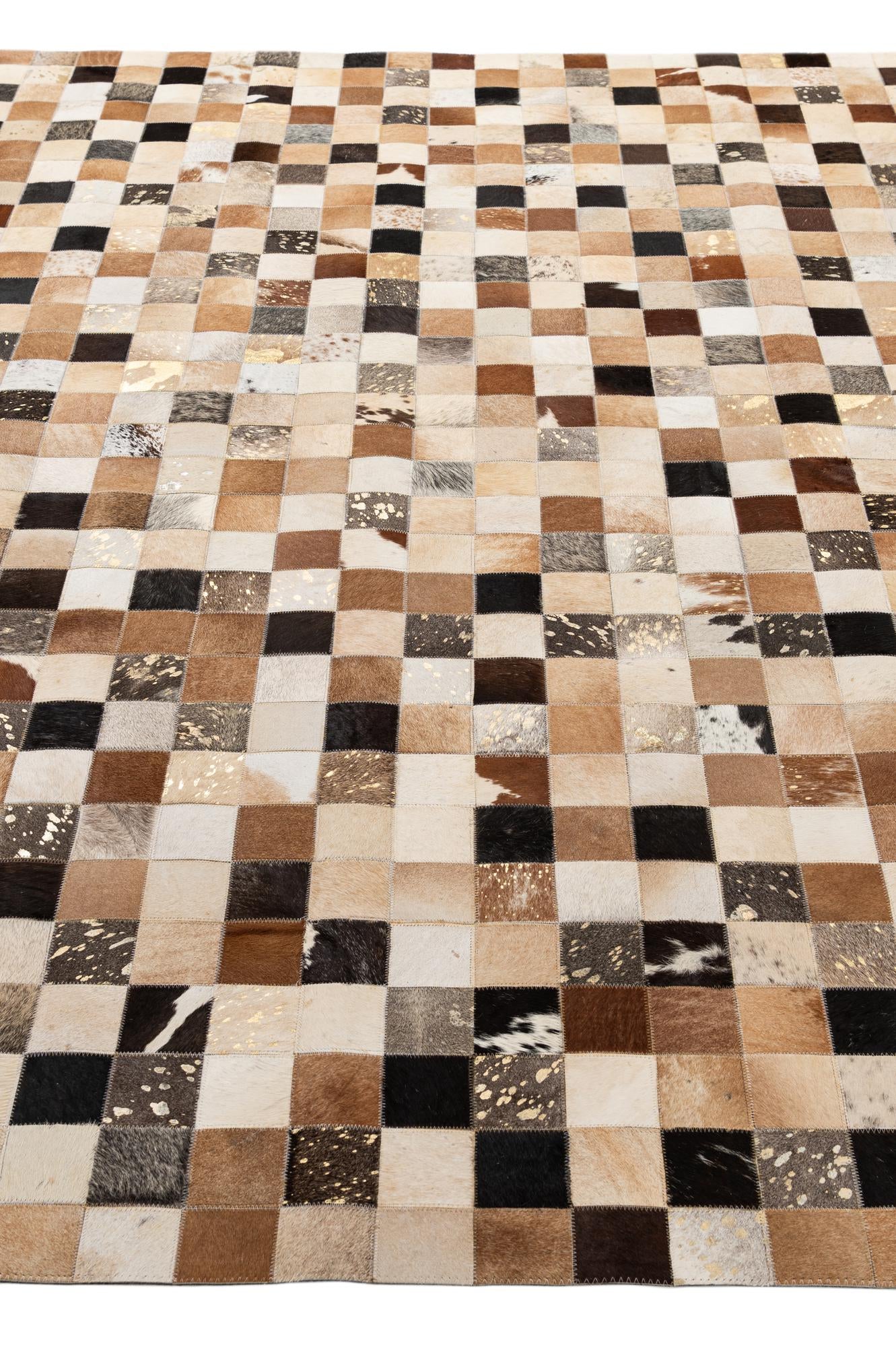 8' 2 x 9' 10 Cowhide - Patchwork Rug