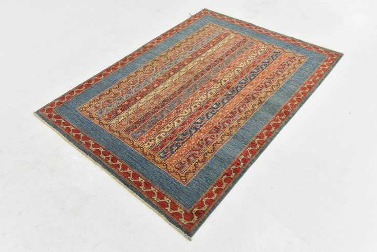 Detail image of 4' 2 x 5' 7 Hand Knotted Ariana Ziegler Rug