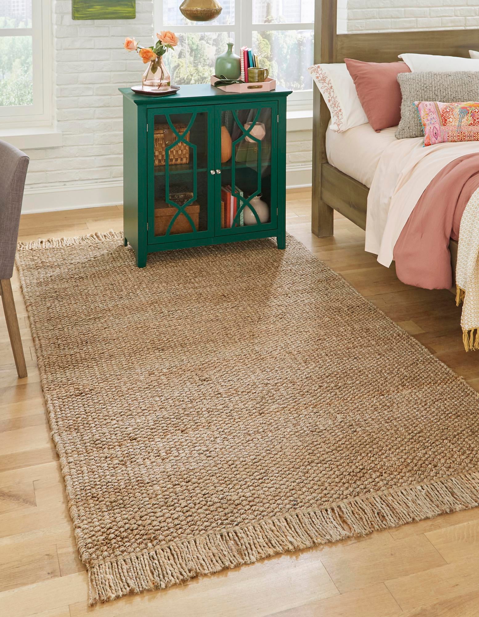 Natural 8' x 10' Hand Braided Jute Rug