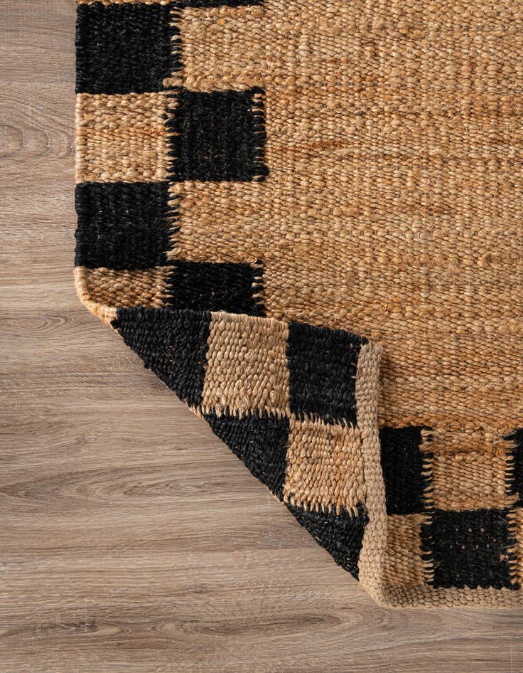 Detail image of 2' x 6' 1  Hand Woven Laurel Handwoven Jute Runner Rug