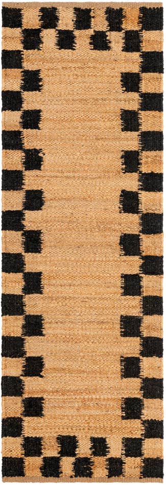 Detail image of 2' x 6' 1 Hand Woven Laurel Handwoven Jute Runner Rug