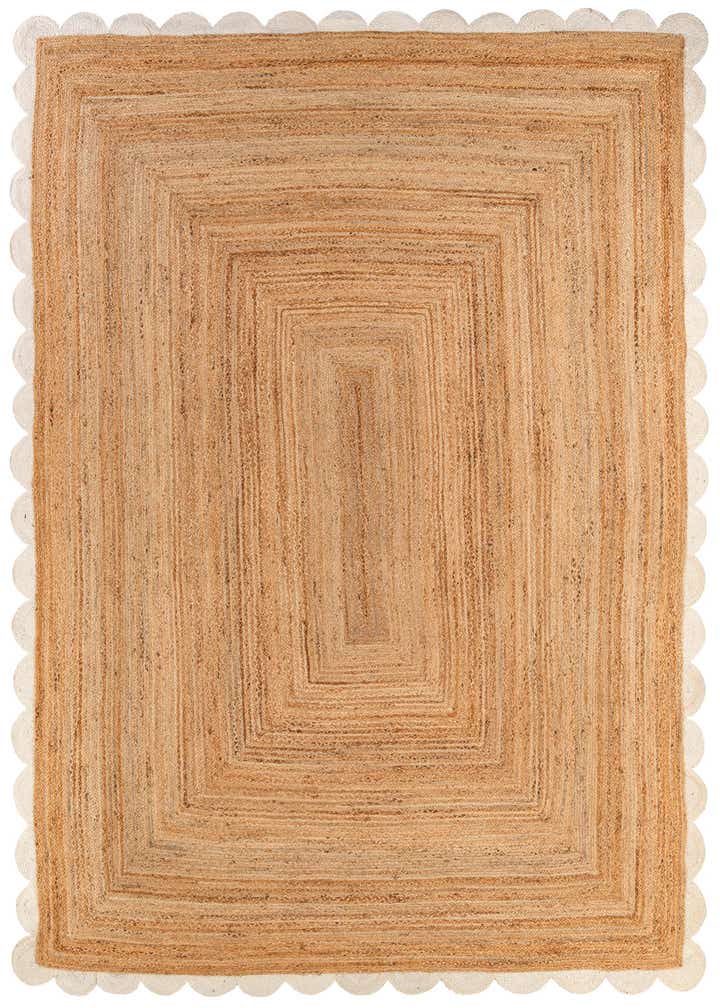 9' x 12' Handmade Scallop Braided Jute Rug