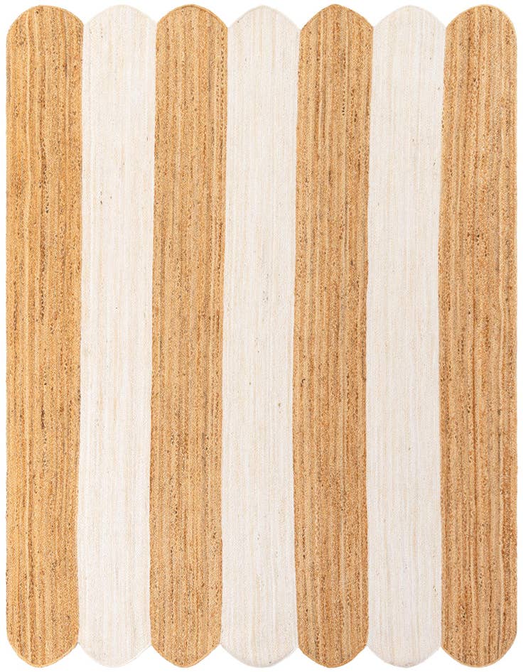 Detail image of 7' 10 x 10'  Hand Scallop Braided Jute Rug