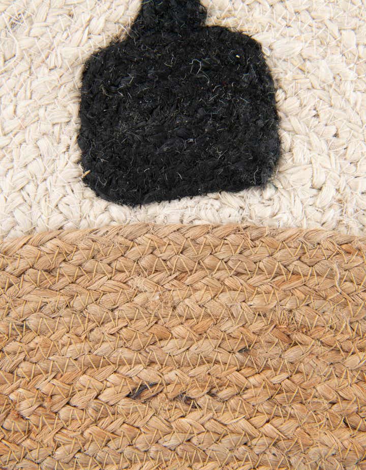 3' 1 x 3' 1 Hand Braided Kids Braided Jute Round Rug