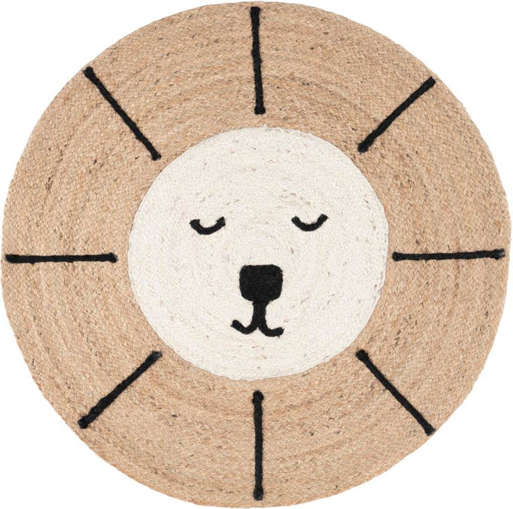 Detail image of 6' 1 x 6' 1 Kids Braided Jute Round Rug