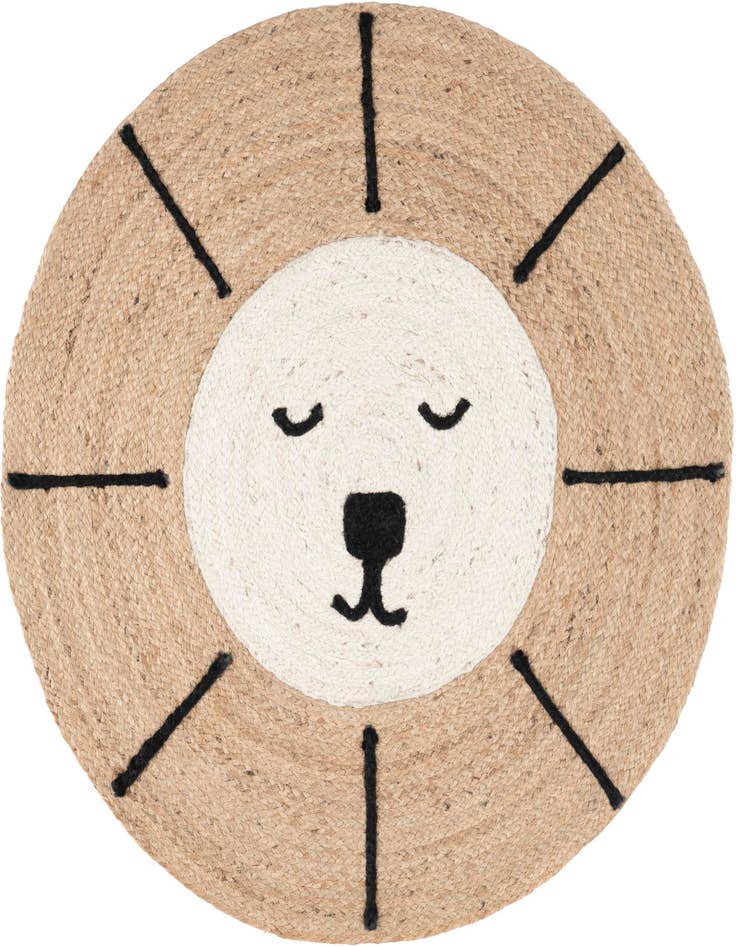 Detail image of 7' 10 x 7' 10 Kids Braided Jute Round Rug
