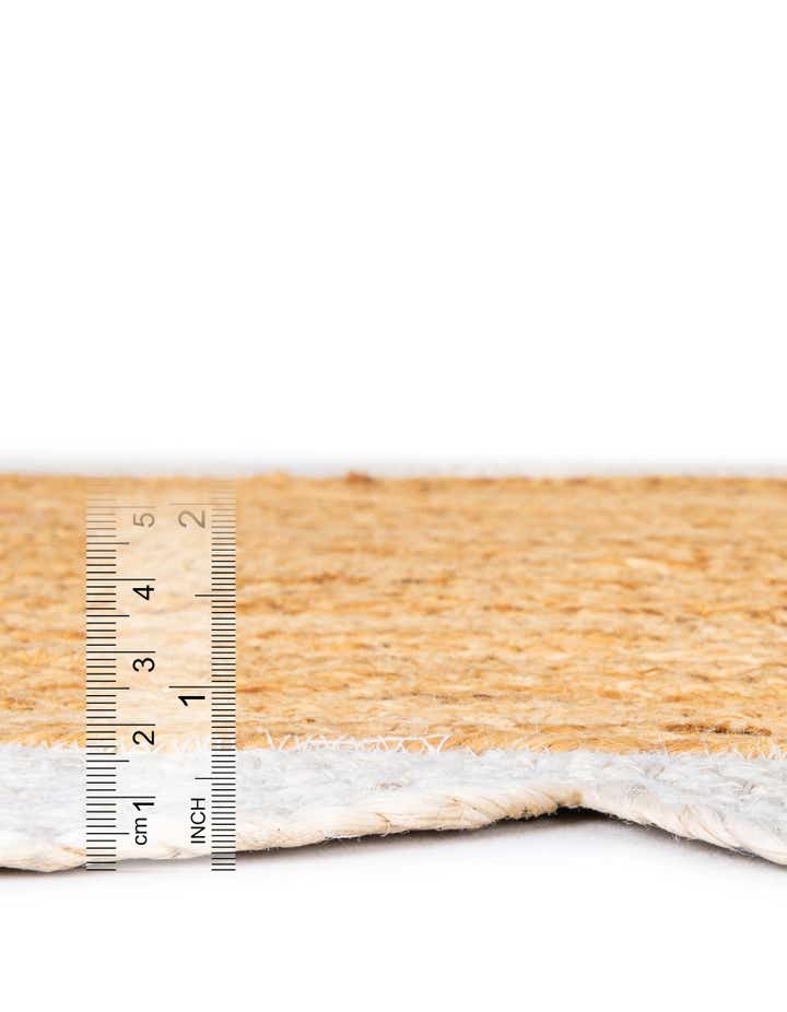 8' x 8' Handmade Scallop Braided Jute Round Rug