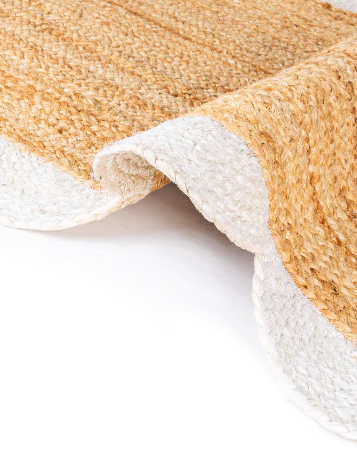 8' x 8' Handmade Scallop Braided Jute Round Rug